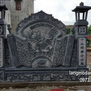 Mẫu cuốn thư đá chạm khắc đẹp chấn phong thủy cho nhà thờ