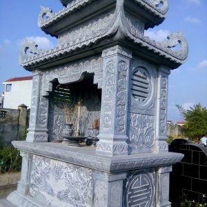 Mẫu mộ hai mái đá khối hoa văn tinh tế chất lượng cao giá rẻ