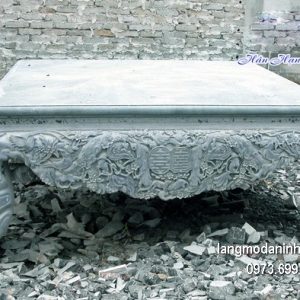 Sập đá xanh hoa văn tinh xảo chất lượng tốt giá hợp lý