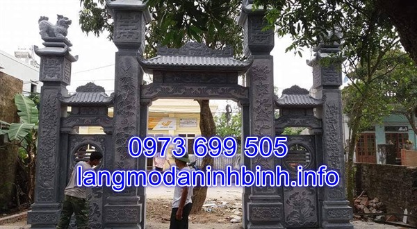 Mẫu cổng tam quan đá đình chùa đẹp