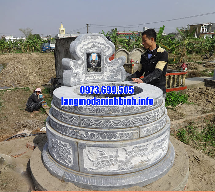 Mẫu lăng mộ đá tròn được ưa chuộng tại Ninh Vân