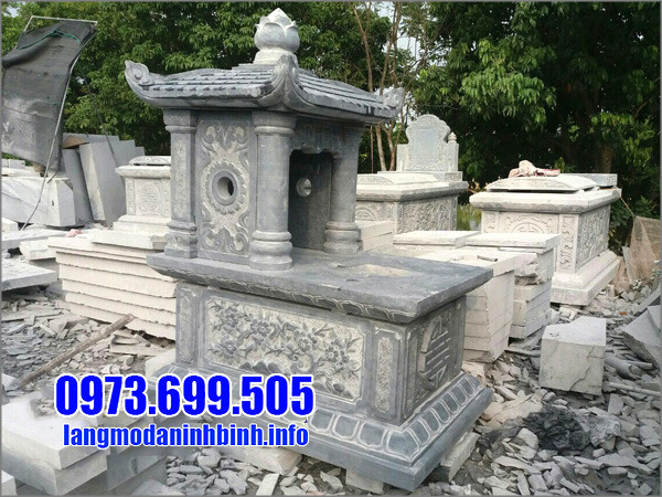 Mẫu lăng mộ đá 1 mái đẹp tại Ninh Vân