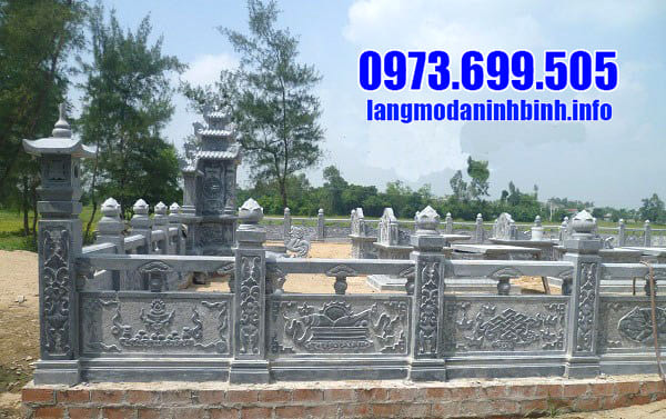 Mẫu lăng mộ đá dòng họ đẹp tại Ninh Vân