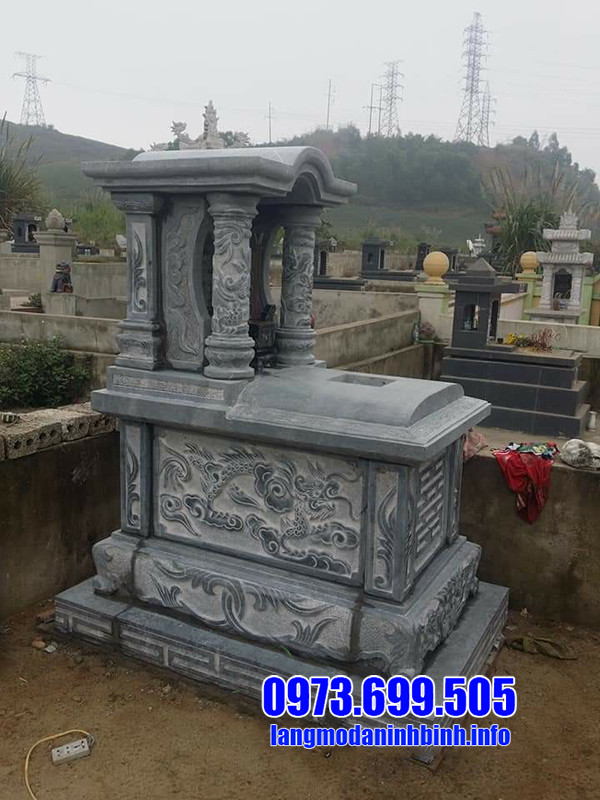 Mẫu lăng mộ đá một mái đẹp tại Ninh Vân