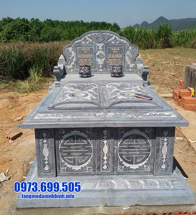 mẫu mộ đá đôi đẹp nhát tại Ninh Bình