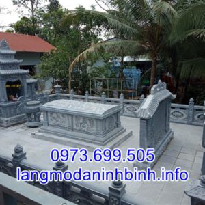 Mẫu lăng mộ đá gia tộc đẹp thiết kế hiện đại bán tại Hưng Yên 01;