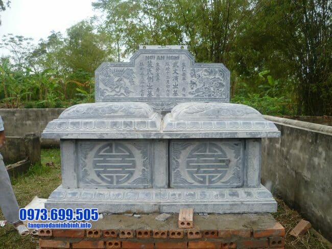mẫu mộ đôi bằng đá đẹp tại Quảng Trị