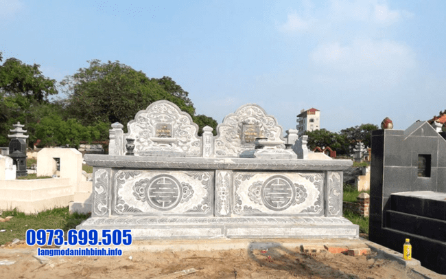 mộ đôi đá mỹ nghệ tại Quảng Bình