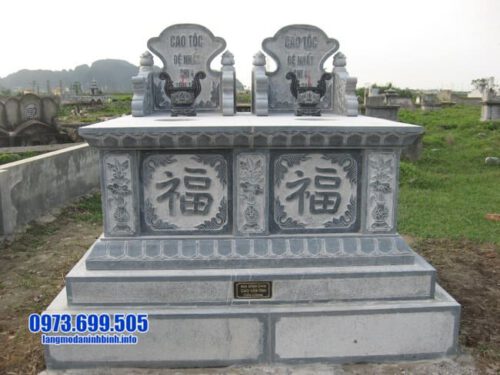 mẫu mộ đôi bằng đá đẹp tại Quảng Nam