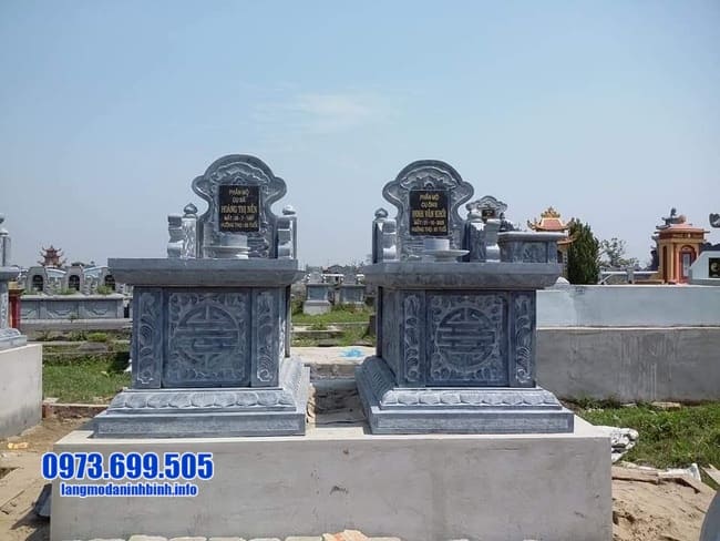 mộ đôi bằng đá tại Huế đẹp