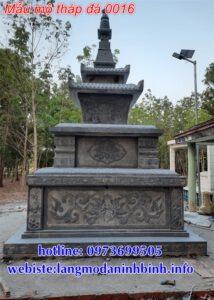 Mẫu mộ tháp đá đẹp tại Lâm Đồng - Mộ tháp phật giáo bằng đá