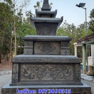 Mẫu mộ tháp đá đẹp tại Lâm Đồng - Mộ tháp phật giáo bằng đá