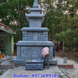 Mẫu mộ tháp phật giáo bằng đá đẹp tại thành phố Hồ Chí Minh