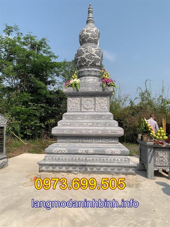 Mẫu tháp mộ thờ cốt phật giáo tại chùa Lâm Đồng