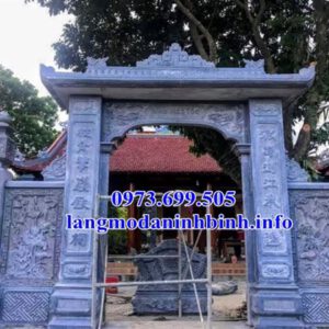 Mẫu cổng bằng đá đẹp tại Thái Bình - Cổng tam quan đá đẹp tại Thái Bình