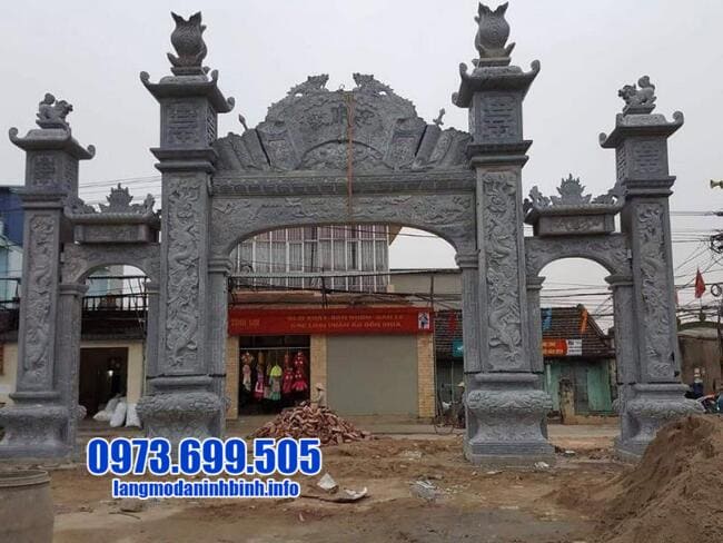 cổng tam quan bằng đá tại Hưng Yên đẹp