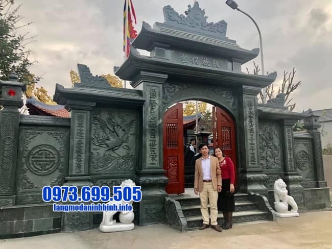 cổng tam quan đá đẹp tại Thái Bình