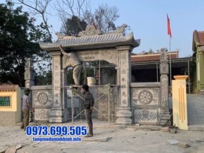 mẫu cổng tam quan bằng đá đẹp tại Thái Bình