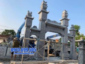 mẫu cổng tam quan bằng đá tại Quảng Ninh
