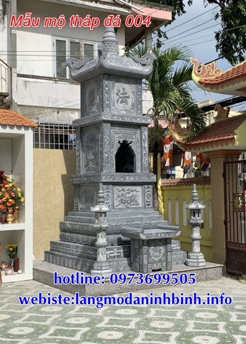 tháp mộ đẹp bằng đá để thờ hũ tro cốt tại An Giang