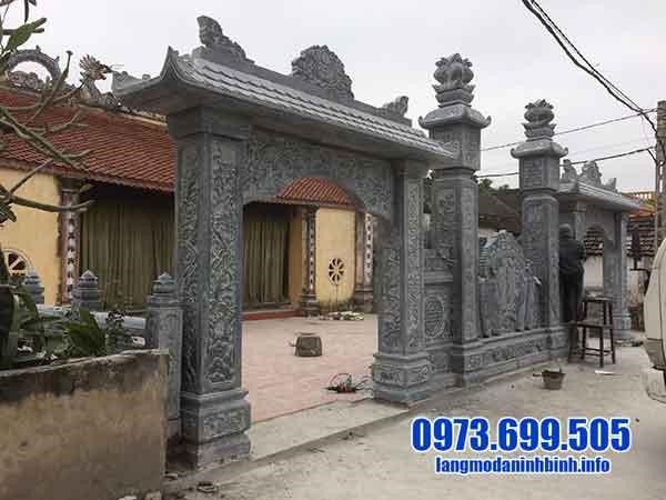 Cổng đá Nam Định đơn giản cho nhà thờ họ