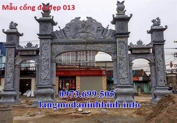 Cổng đá Nam Định trang trọng và đẹp mắt